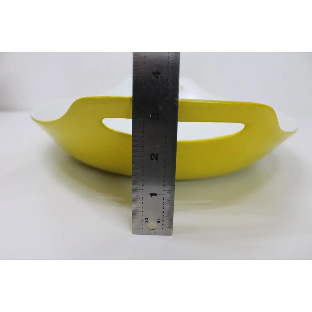 Vintage COPCO Michael Lax Yellow Cast Iron Enamel Paella Pan Skillet Denmark MCM